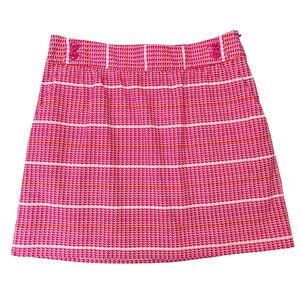 Vineyard Vines Pink Orange Whale Stripe Mini Skirt 2